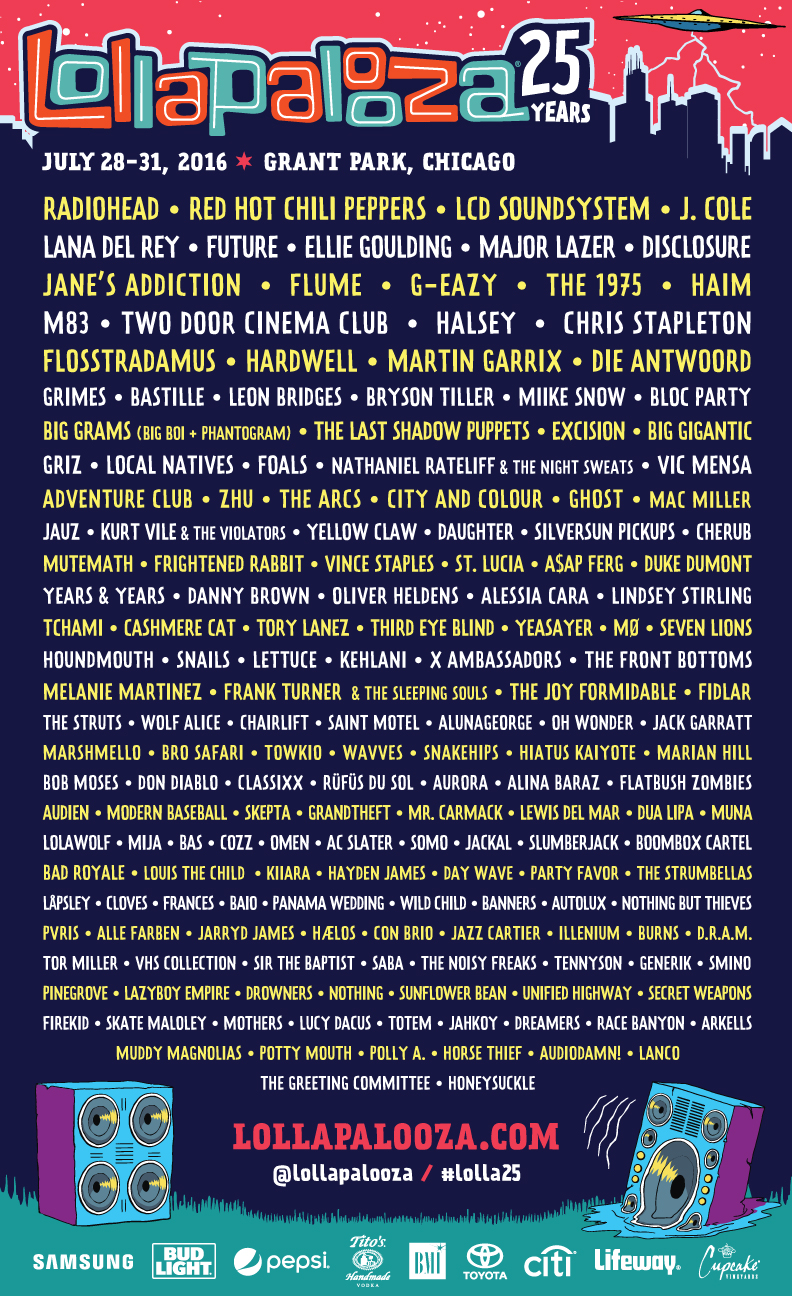 Lollapalooza 2016 Lineup – fresh pair of iis